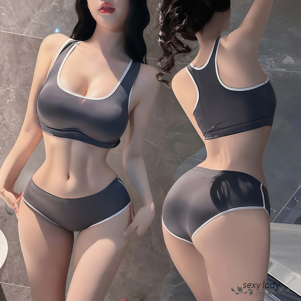 Lady🤍🩶ชุดบอดี้สูทเซ็กซี่. ชุดโยคะ ชุดฟิตเนส เซ็ทสองชิ้น โชว์อก ผ้านิ่มเด้ง ราคาถูก ส่งไวจากไทย