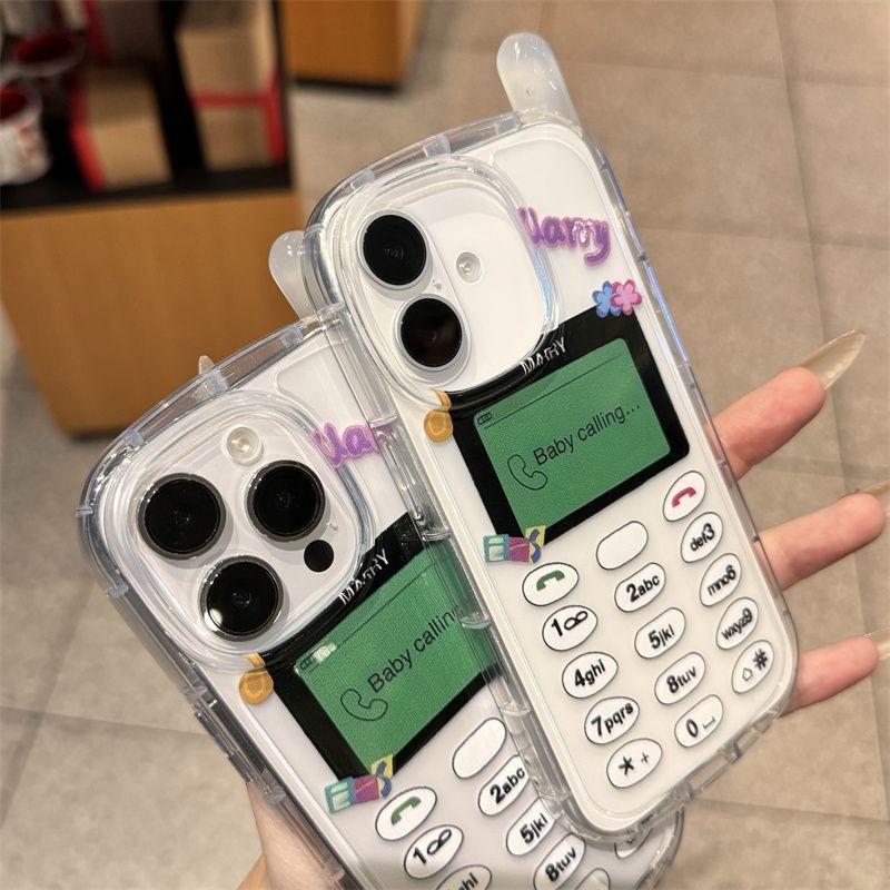 โทรศัพท์มือถือปลอกใสสําหรับ iPhone 17 Air 16 15 14 Plus 13 12 11 Pro Max Baby Calling Soft Case Cover | ดีจีดี