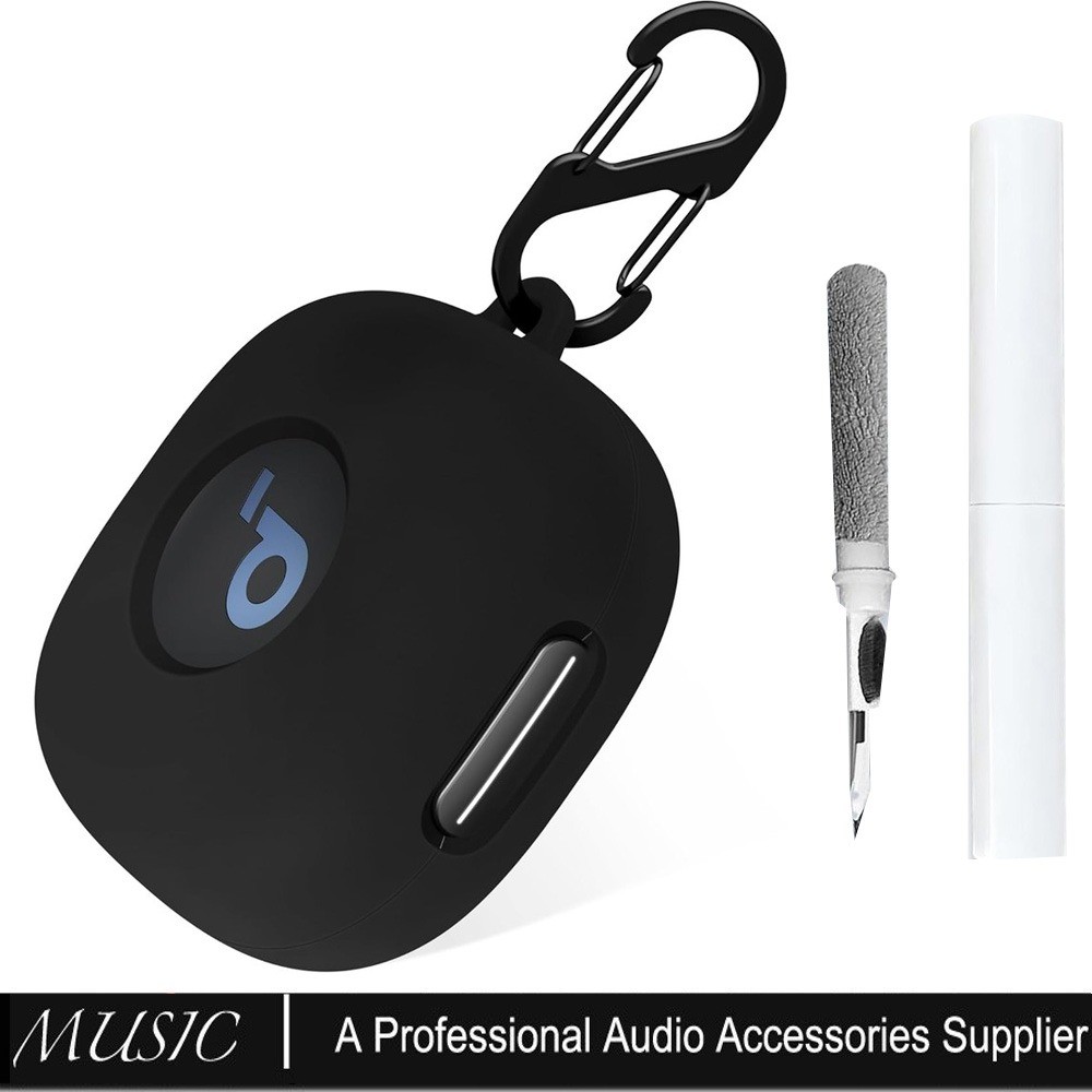 เคสซิลิโคนสําหรับ Anker Soundcore Sport X20 หูฟังป้องกัน Cove พร้อมคาราบิเนอร์ + ปากกาทําความสะอาด