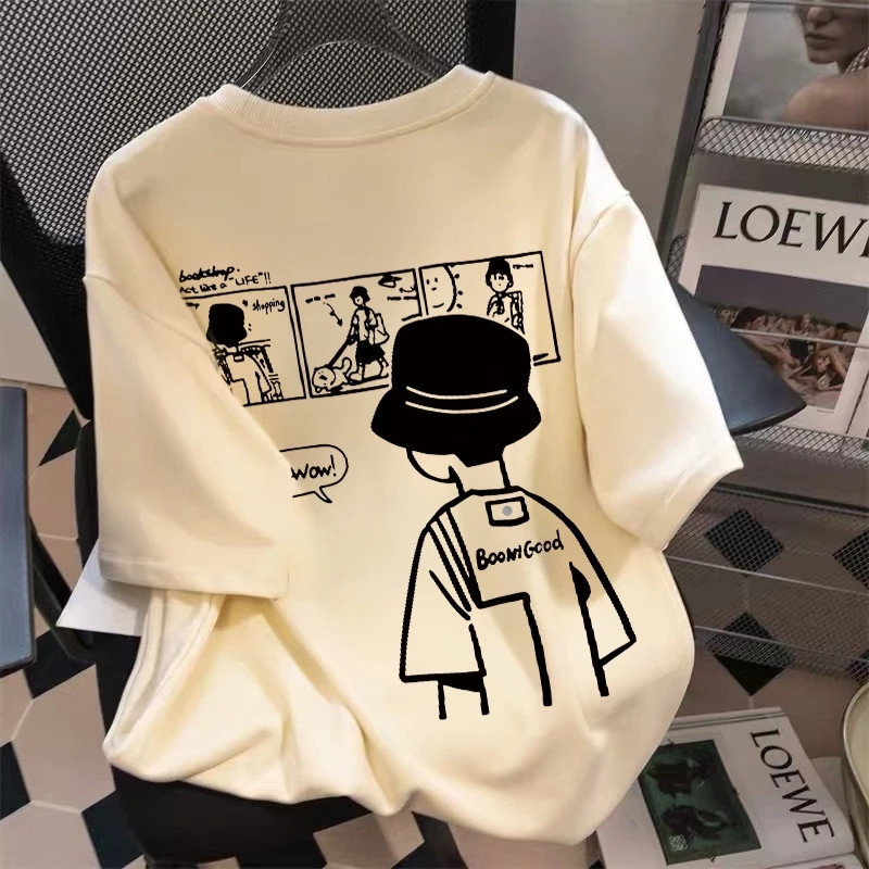 ChillTee🎀เสื้อเชิ้ต ผู้ชายเสื้อสตรีท สื้อยืด oversize โคตรนุ่ม ผ้าคอตตอน ลาย "GOO WOW" สินค้าใหม่ 2025เสื้อผ้า