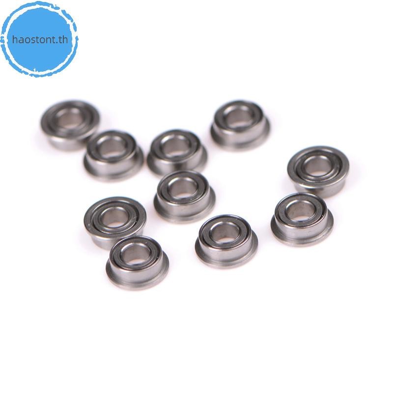 Haostont 10PCS MF63zz Mini Metal Double Shielded Flange Ball Bearings (3mmX6mmX2.5mm) TH