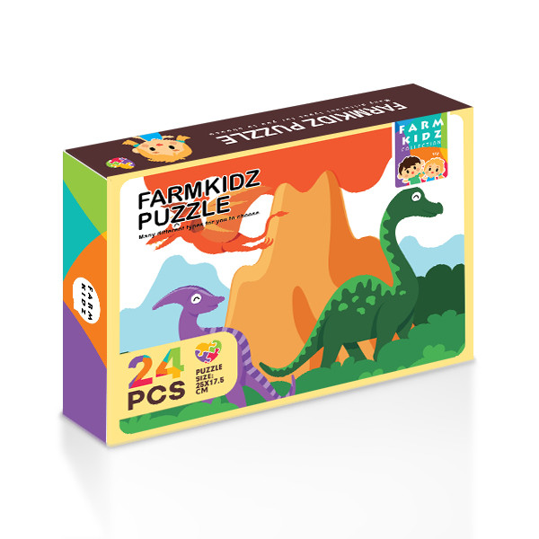 (wonder game) : FK3-จิ๊กซอว์กล่อง 24PCS-C : Farmkidz Puzzle Box 24PCS (FK3-PZB-MIX20-C) BOX : W15.4x