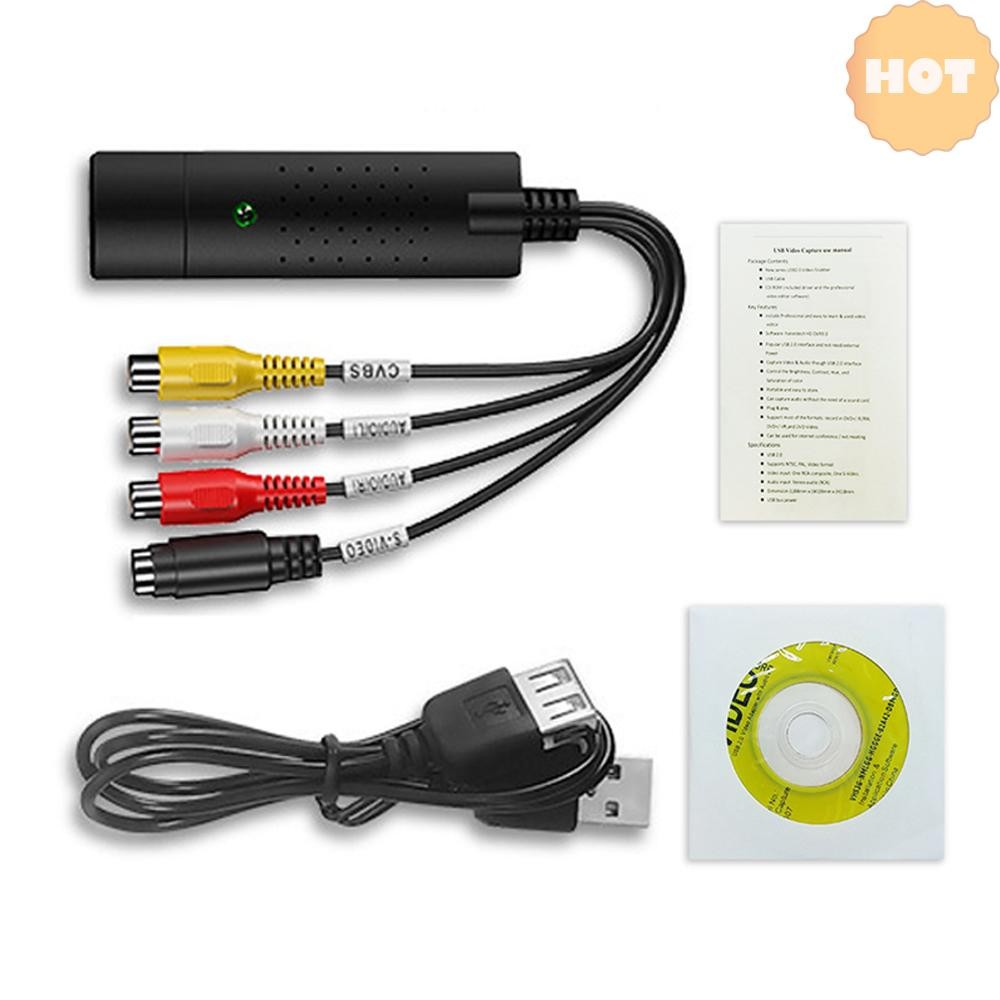 [2025 ใหม่] VHS to Digital Converter USB 2.0 Video Converter การ์ดจับภาพเสียง VHS Box VHS VCR TV to 