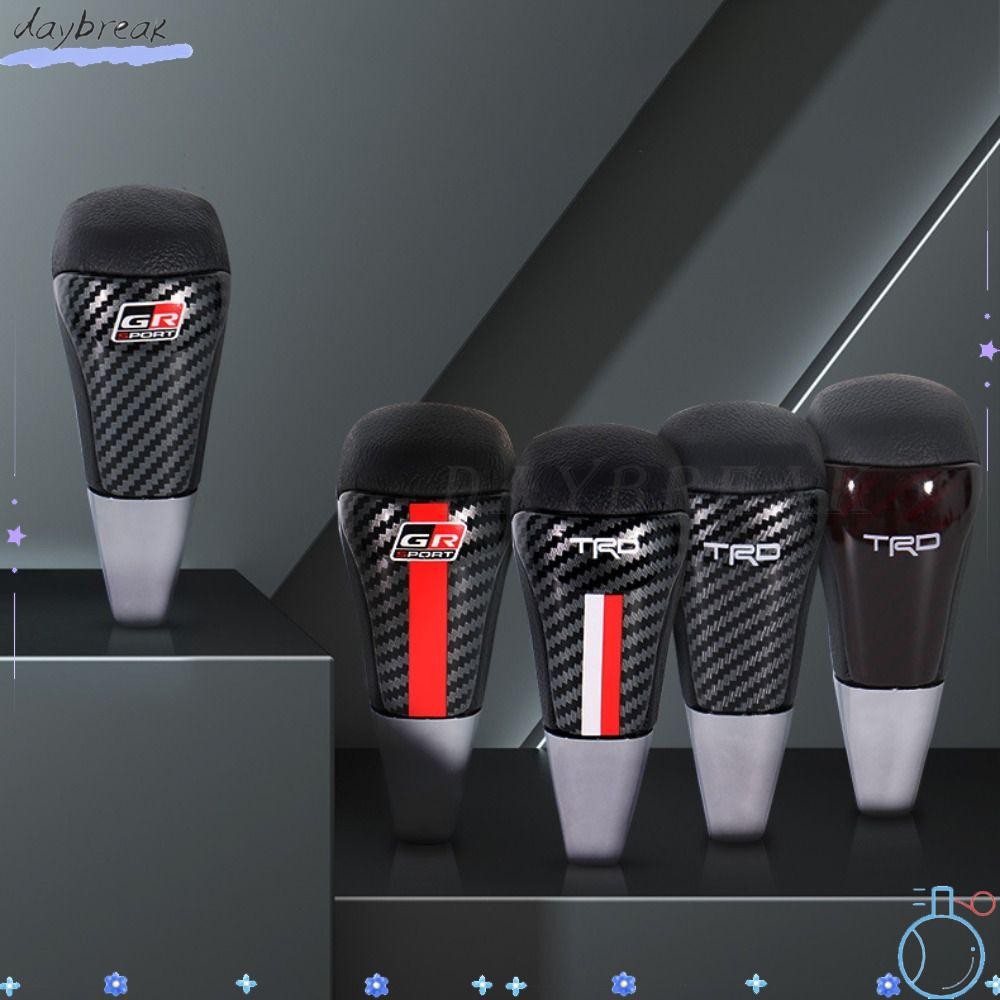 DAYBREAK หัวเกียร์, อลูมิเนียมอัลลอยด์คาร์บอนไฟเบอร์รถ SHIFT Lever, Universal หนังเกียร์ธรรมดาสําหรับ Toyota GR กีฬา Corolla Racing อะไหล่ Gazoo Yaris รถอุปกรณ์เสริม