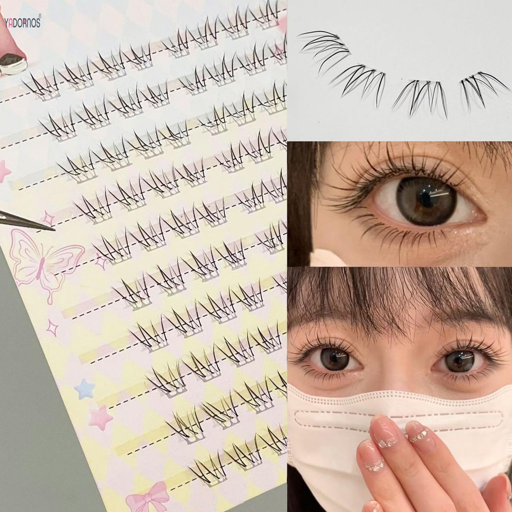 คอสเพลย์แต่ละ Lashes Clusters Soft Manga Bottom Cluster Lashes สําหรับช้อปปิ้งออกเดททุกวันใช้