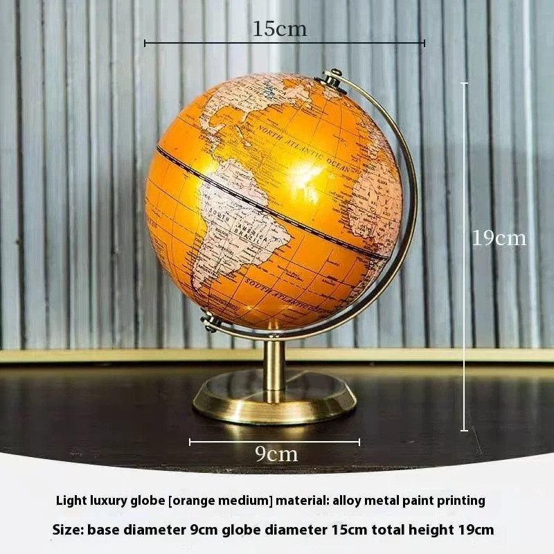 [Legend6] ภาษาอังกฤษ Retro Globe แผนที่ตกแต่งบ้านตกแต่งสํานักงาน World Globe ตกแต่งโต๊ะเครื่องประดับโรงเรียนเด็กภูมิศาสตร์การศึกษา Globe - รูปที่ 5