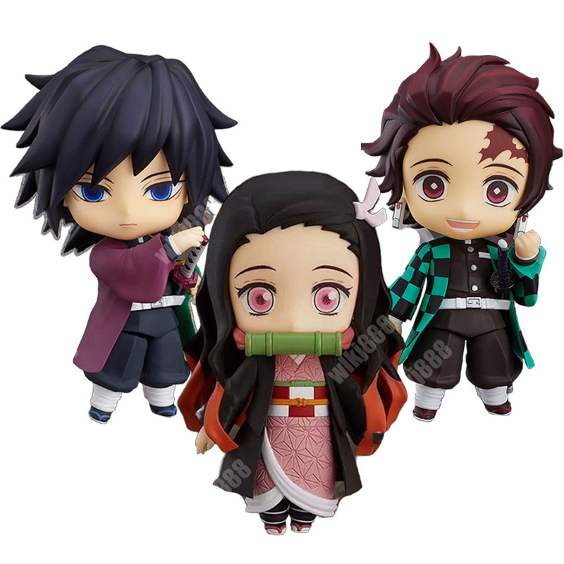 Demon Slayer Action Figure Tanjiro Kamado Nendoroid Zenitsu Agatsuma รุ่น Nezuko Kamado Akaza ข้อต่อ