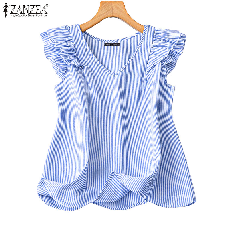 ZANZEA เสื้อถักสายเดี่ยวทรงเอสำหรับผู้หญิง สไตล์เกาหลี ออกแบบมาด้วยลายระบายและขอบเสื้อเพื่อสร้างสไตล์ชิกๆ