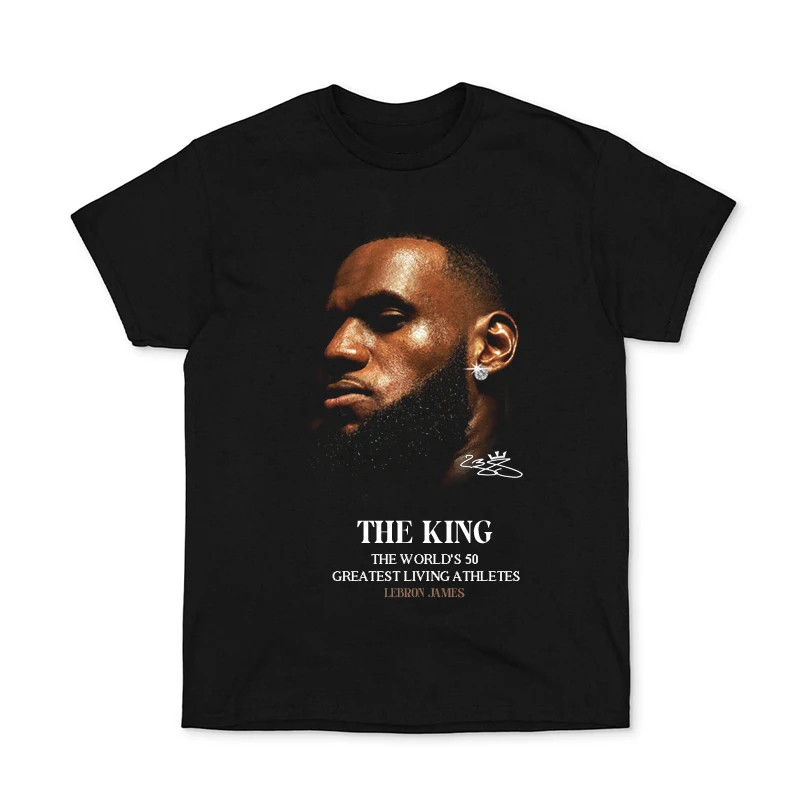 COD 2025 LeBron James-Shirt แขนสั้น พิมพ์ลายซุปเปอร์สตาร์บาสเกตบอล LeBron James สำหรับผู้ชาย