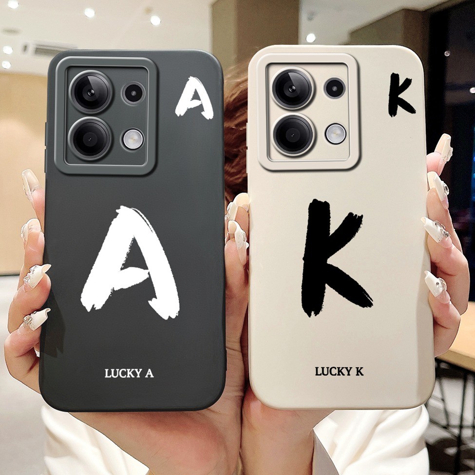 สําหรับ Redmi หมายเหตุ 13 5G กรณีแฟชั่นตัวอักษร AZ รูปแบบซิลิโคนโทรศัพท์กรณี 2312DRAABG 2312DRAABI