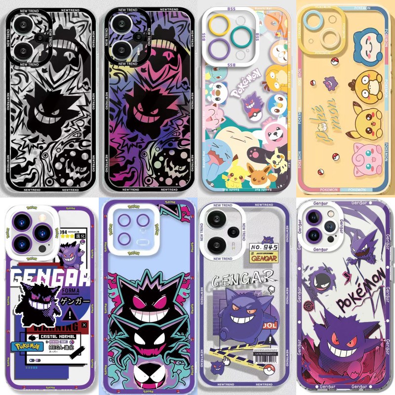 อะนิเมะ Pokemon Gengar เคสโทรศัพท์สําหรับ Huawei HONOR 90 Lite X9A X8B 20 Nova 7i 3i 5T 7 SE 9 SE Y9