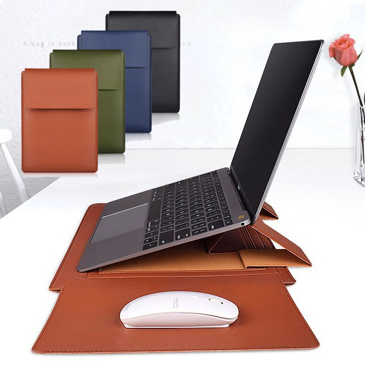 กระเป๋าโน๊ตบุ๊ค 3 in 1 เคสโน๊ตบุ๊ค เคสหนังใส่โน๊ตบุ๊ค ซองหนัง เคสหนัง PU Laptop bag Macbook for MB Air 13.3 Pro 13 15 16