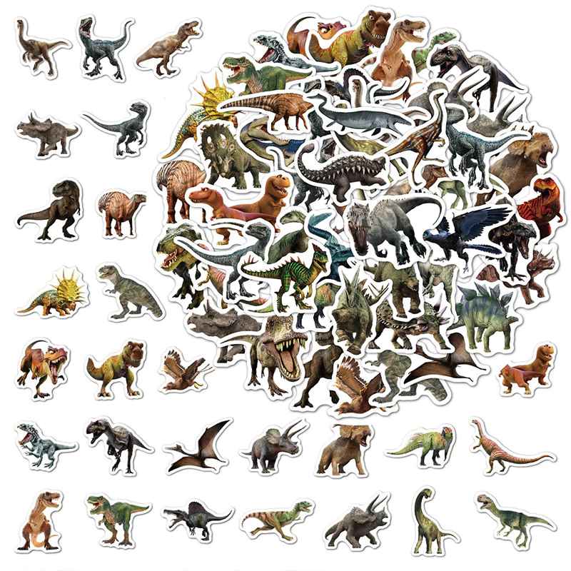 สติ๊กเกอร์ไดโนเสาร์ Jurassic World: Rebirth Tyrannosaurus 50 ชิ้นสติกเกอร์ตกแต่งกันน้ํา DIY Creative Collection
