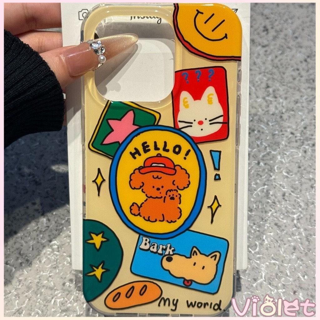 🎈Violet🎈แฟชั่น  ปกพลาสติกใส เคสไอโฟน 16 11 promax 13  XR 15 11 7Plus 12 14 Pro Max 16 14 15 7 8 Plus XS Max X