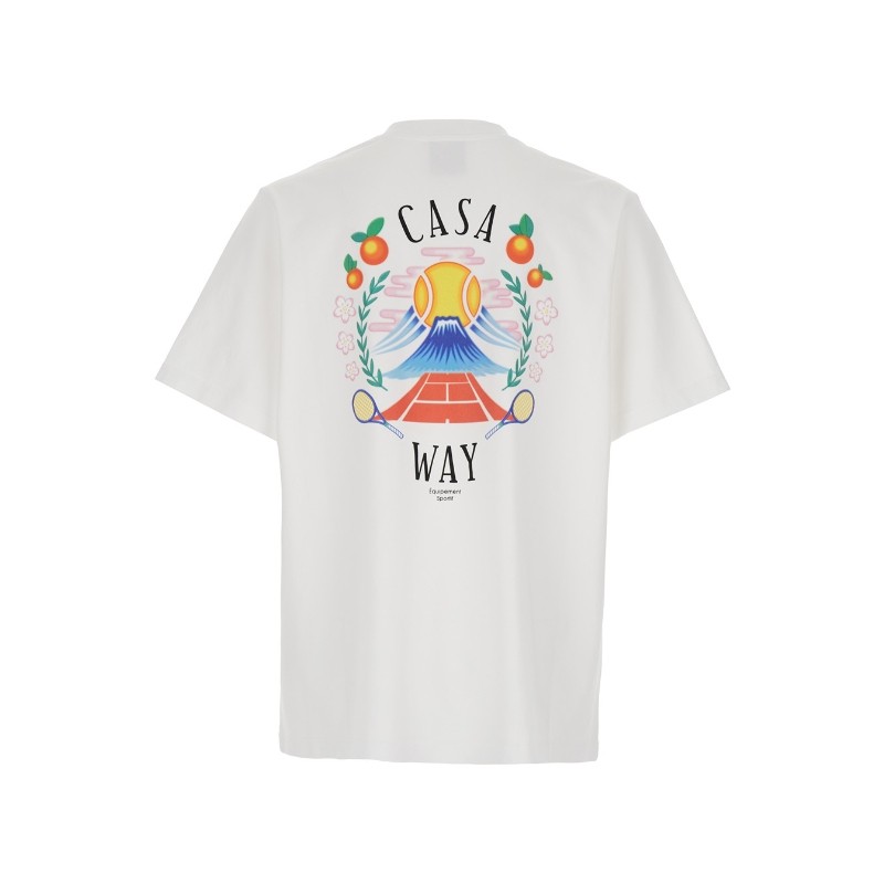 เสื้อยืด Casablanca 男款CASA WAY MOUNTAINPRINTED