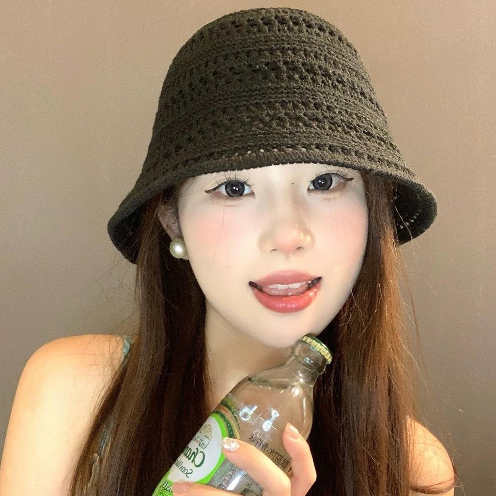 Cute_Girl   หมวกแฟชั่นผู้หญิง มีให้เลือก 3 สี การถักแบบโปร่ง มีสไตล์และเรียบง่าย หมวกบักเก็ตทอ ส่งไวจากไทย ราคา ถูกที่สุด ดีลบีเคเค แกลเลอรีภาพที่ 5