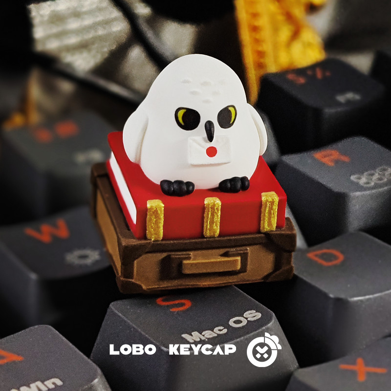 Hedwig Keycaps น่ารัก MX Switch 3D Mechanical Resin Keycaps ESC DIY Creative ส่วนบุคคล Harry Potter Keycaps