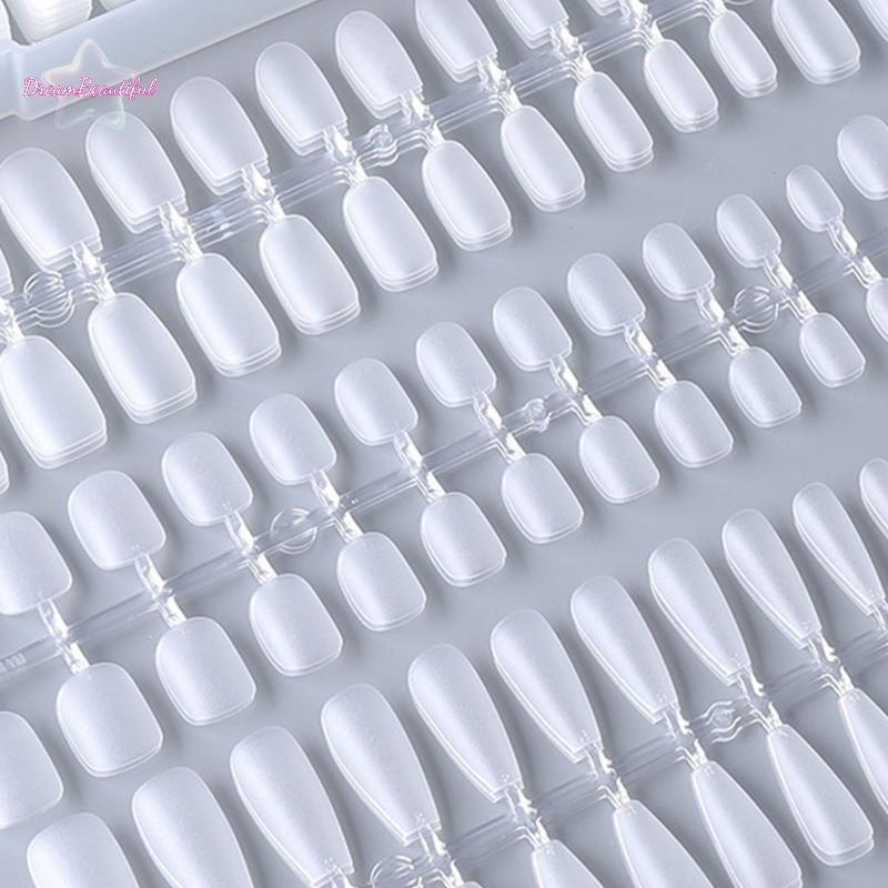 <ดีบีเอฟ-ที> 100ชิ้นกดบนเล็บเคล็ดลับเต็มปกบางเฉียบเล็บปลอมแพทช์เล็บเจลระบบขยายใสเล็บปลอมอุปกรณ์ศิลปะใหม่ - รูปที่ 7