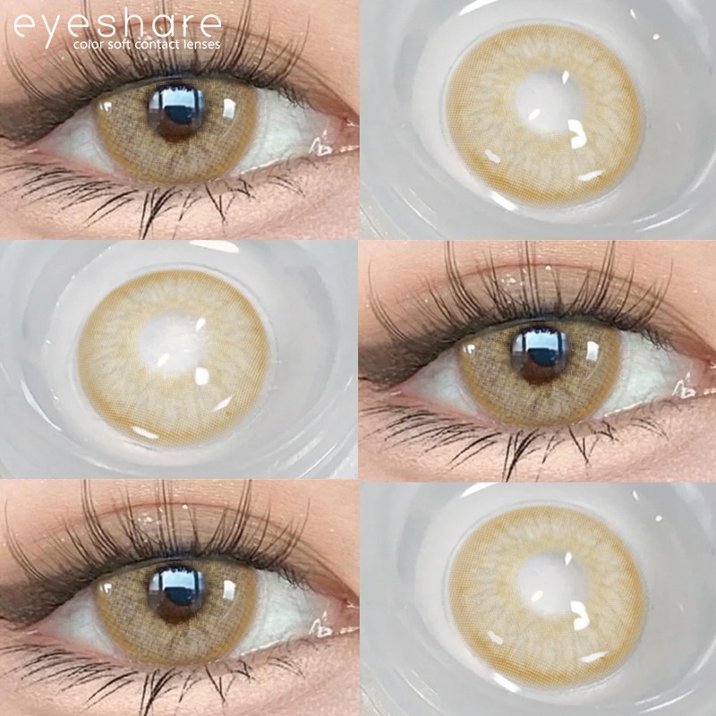 Eyeshare SIAM Series สีน้ำตาล คอนแทคเลนส์ ตาตุ๊กตา 14.2 มม. คอนแทคเลนส์สี แบบรายปี สีฟ้า สีเทา