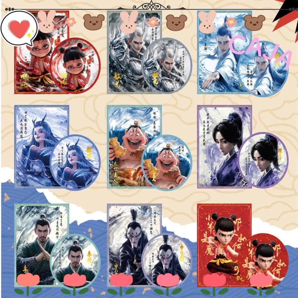 CAJA1 11 ชิ้น Ao Bing Badge, 75 มม.แฟลชคู่ Nezha2 กล่องป้าย, การ์ตูน Nezha 2: ปีศาจเด็กทะเลสุ่ม Nezh