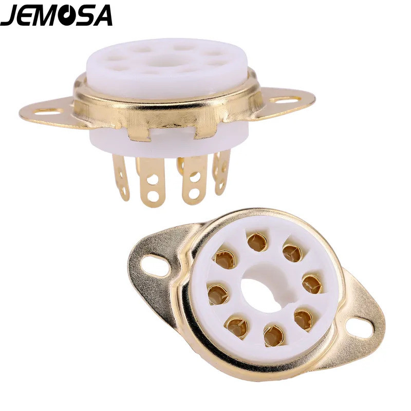 เซรามิค 8PIN ซ็อกเก็ต GZC8-B สําหรับ KT88 6SL7 6CA7 EL34 GZ34 6V6 6L6 6550 6SN7 สูญญากาศเครื่องขยายเ