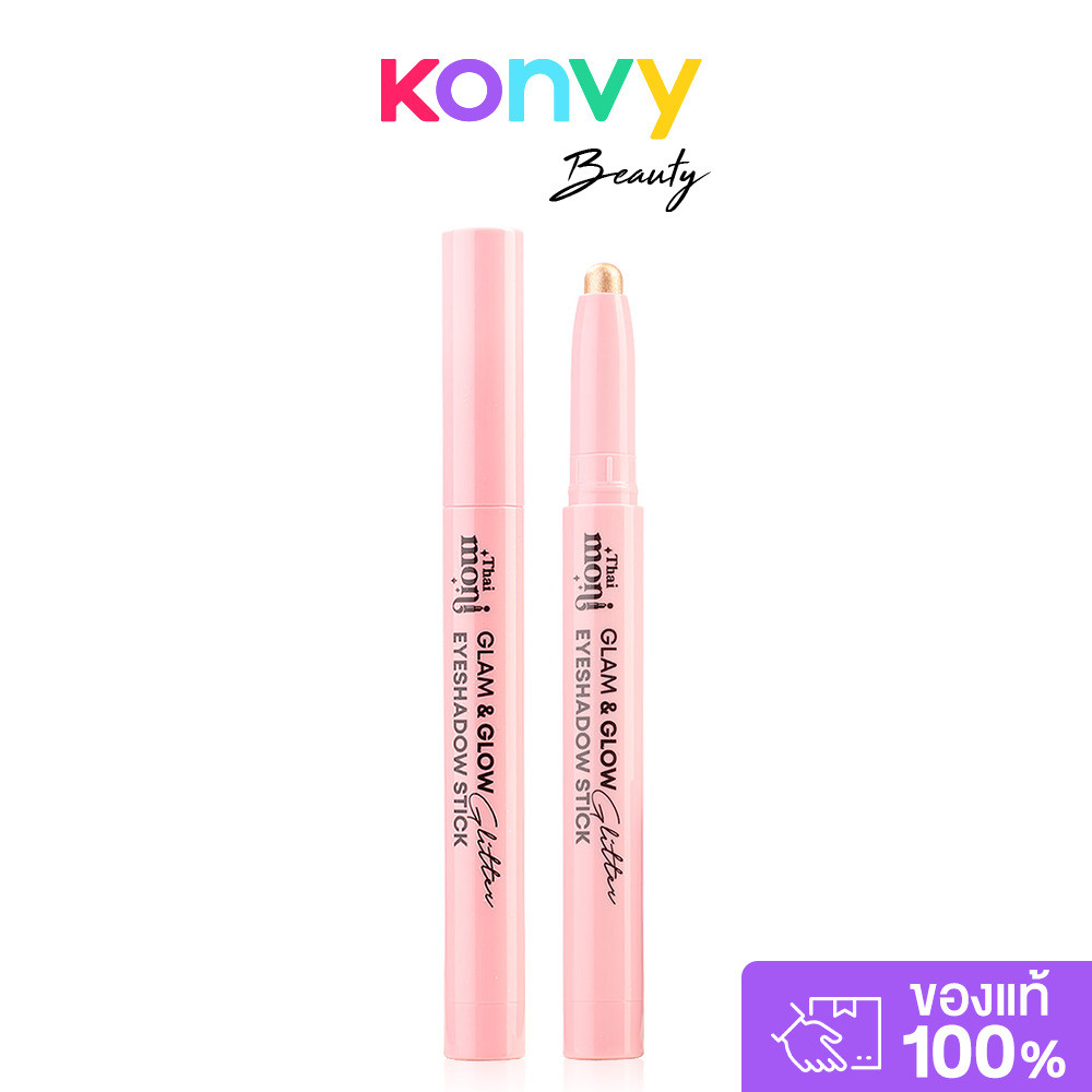Thai Moni Glam Glow Glitter Eyeshadow Stick 1g ไทยโมนิ อายแชโดว์ชิมเมอร์รูปแบบแท่ง.