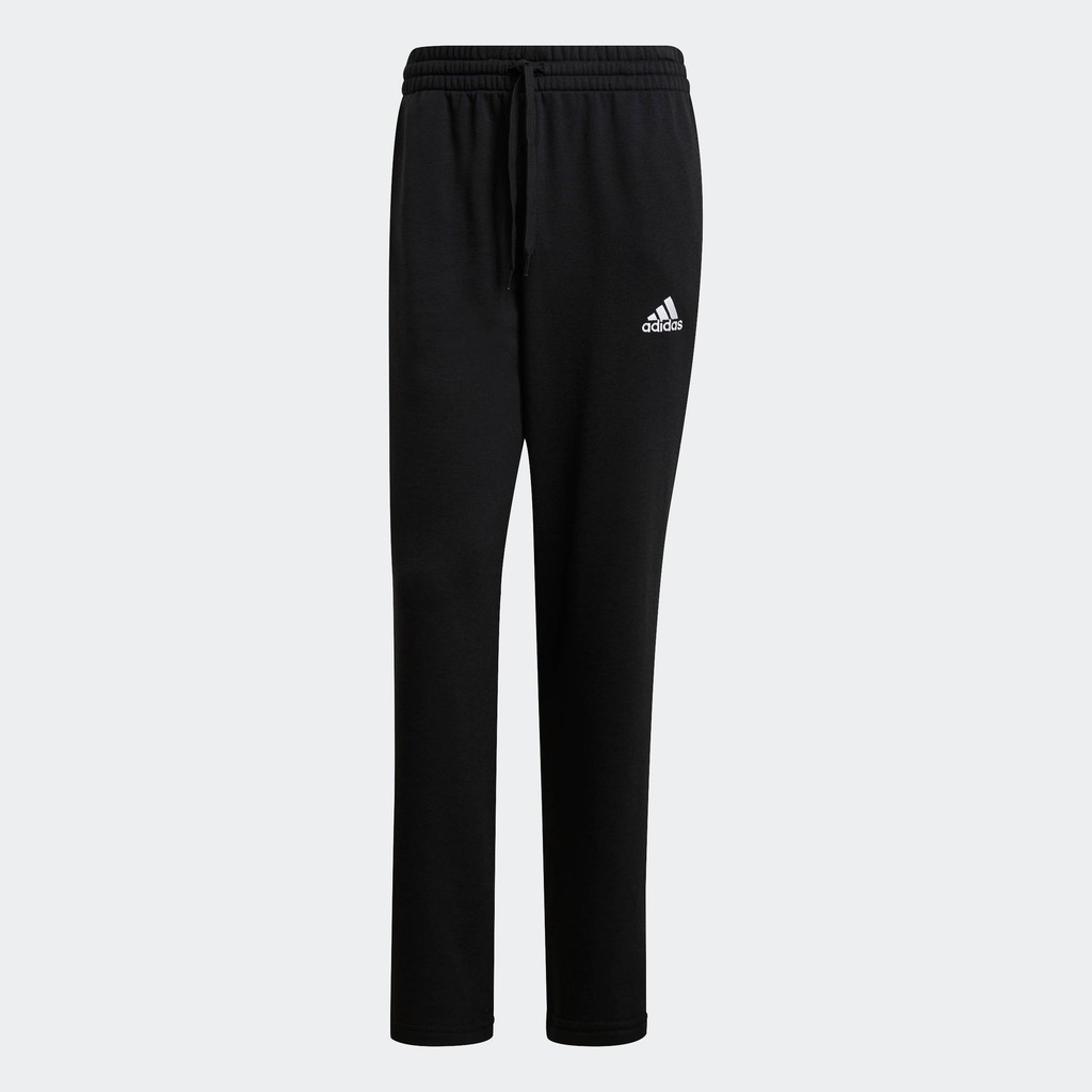adidas ไลฟ์สไตล์ กางเกงผ้าเฟรนช์เทอร์รีย์ขายาว Essentials ผู้ชาย สีดำ GK9273