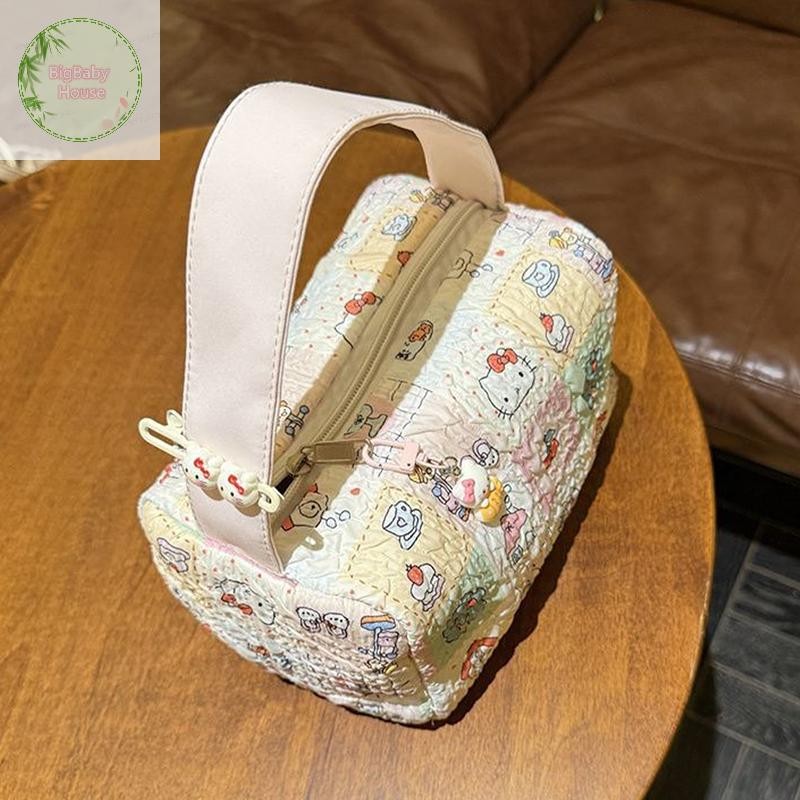 บ้านใหญ่ กระเป๋าแต่งหน้าการ์ตูนเดินทางแบบพกพาความจุขนาดใหญ่ถุงเก็บอินเทรนด์น่ารักกระเป๋าถือกระเป๋าอุปกรณ์อาบน้ําแฟชั่น ไทย - รูปที่ 7