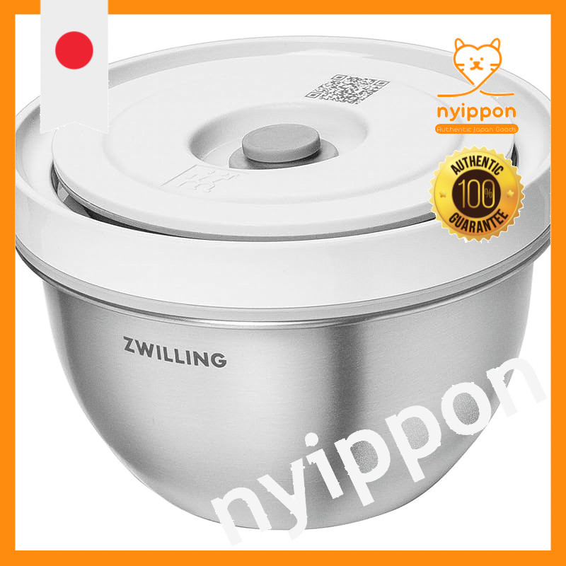 ZWILLING Fresh & Save Vacuum Storage Bowl S 12cm Stainless Steel, Small Bowl, Airtight Lid, Vacuum S