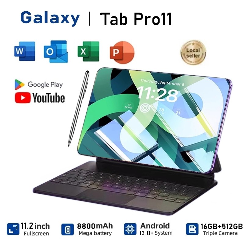 ใหม่ Galaxy Tab Pro11 12 นิ้ว Android 12.0 [16GB RAM 512GB ROM] Dual SIM 4G LTE WiFi 2.4 / 5G แท็บเล็ต