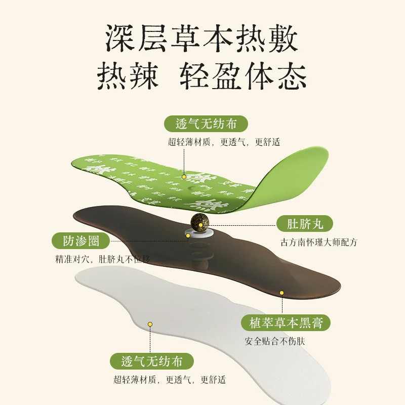 มิถุนายน Cuel Burning พราว Belly สมุนไพร Moxibustion Patch Wormwood Belly ปุ่ม Patch Pupu Patch Lazy