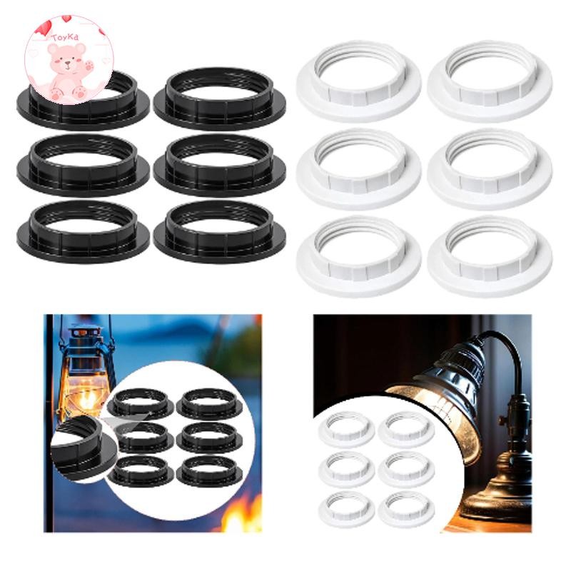 [Whbadguy] 6x E26 E27 Light Socket Shade แหวนเกลียวลดโคมไฟ Shade คอแหวนสําหรับ