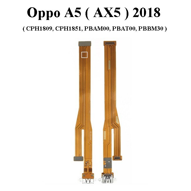 BM Oppo A5 ( AX5 ) 2018 USB Dock Charger พอร์ตชาร์จ Flex Cable Ribbon สําหรับซ่อม CPH1809 CPH1851 PB