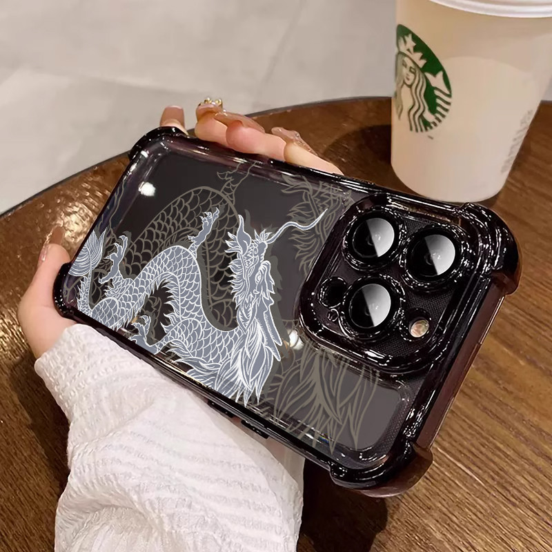 3 in1 Black Dragon สําหรับ Vivo Y02S Y02 Y20 Y21S Y22S Y28 4G Y29 Y04 Y33S Y35 4G Y35 + Y27 เคสโทรศั