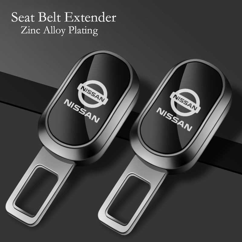Nissan รถเข็มขัดนิรภัย extender วัสดุรถความปลอดภัยเข็มขัดนิรภัยคลิปหัวเข็มขัดสําหรับ Nissan Almera Grand Livina Sentra Serena C27 Xtrail Terra Navara Teana Leaf Sylphy