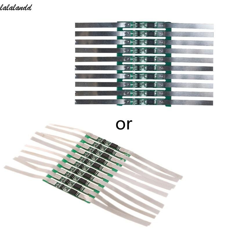 Laland 10PCS 18650 BMS 1S 3 7V 3A Li-Ion ลิเธียมสําหรับแผ่นป้องกันแถบนิกเกิลเชื่อมสําหรับ Single Power Ba