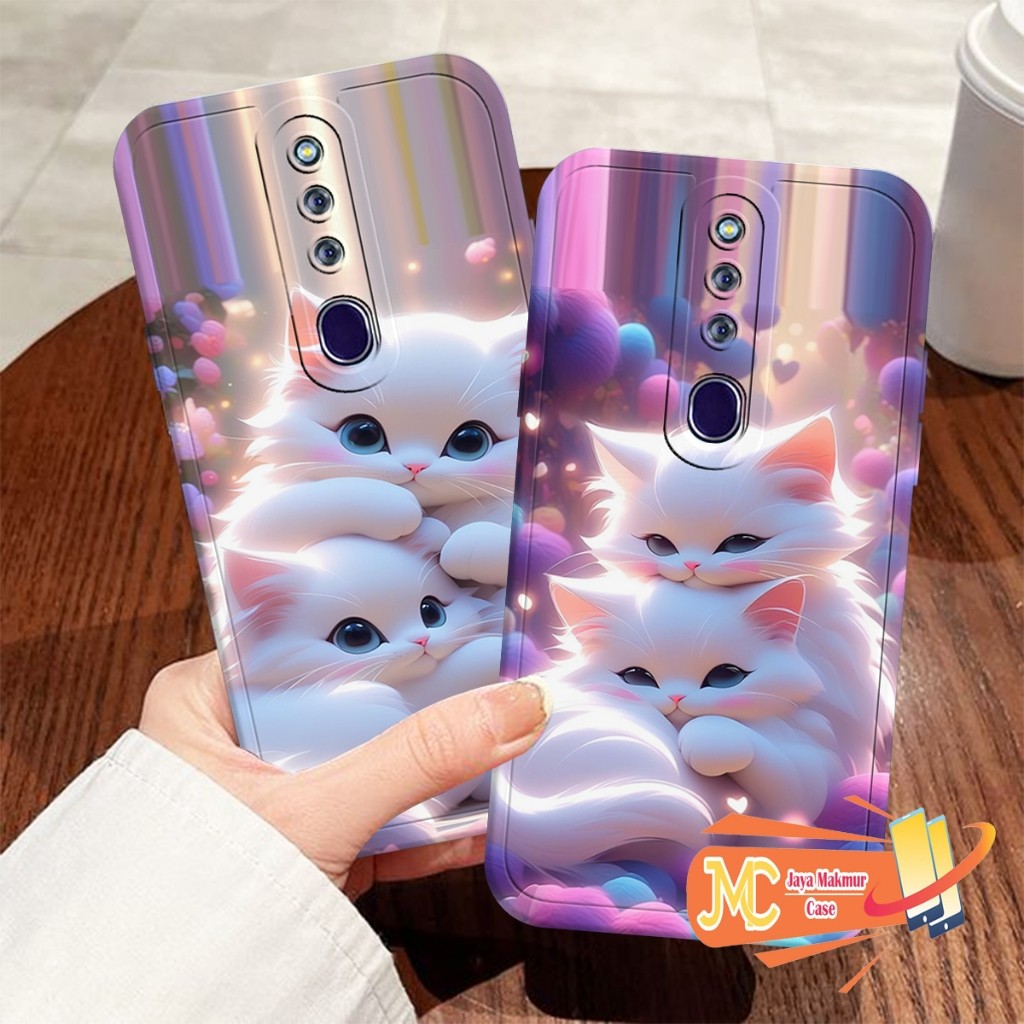 LATEST OPPO F11/F11 PRO/ F5 / F7 / F9 Softcase Beautiful Cat Motif - เคสร่วมสมัย - เคสซิลิโคน [JM_10