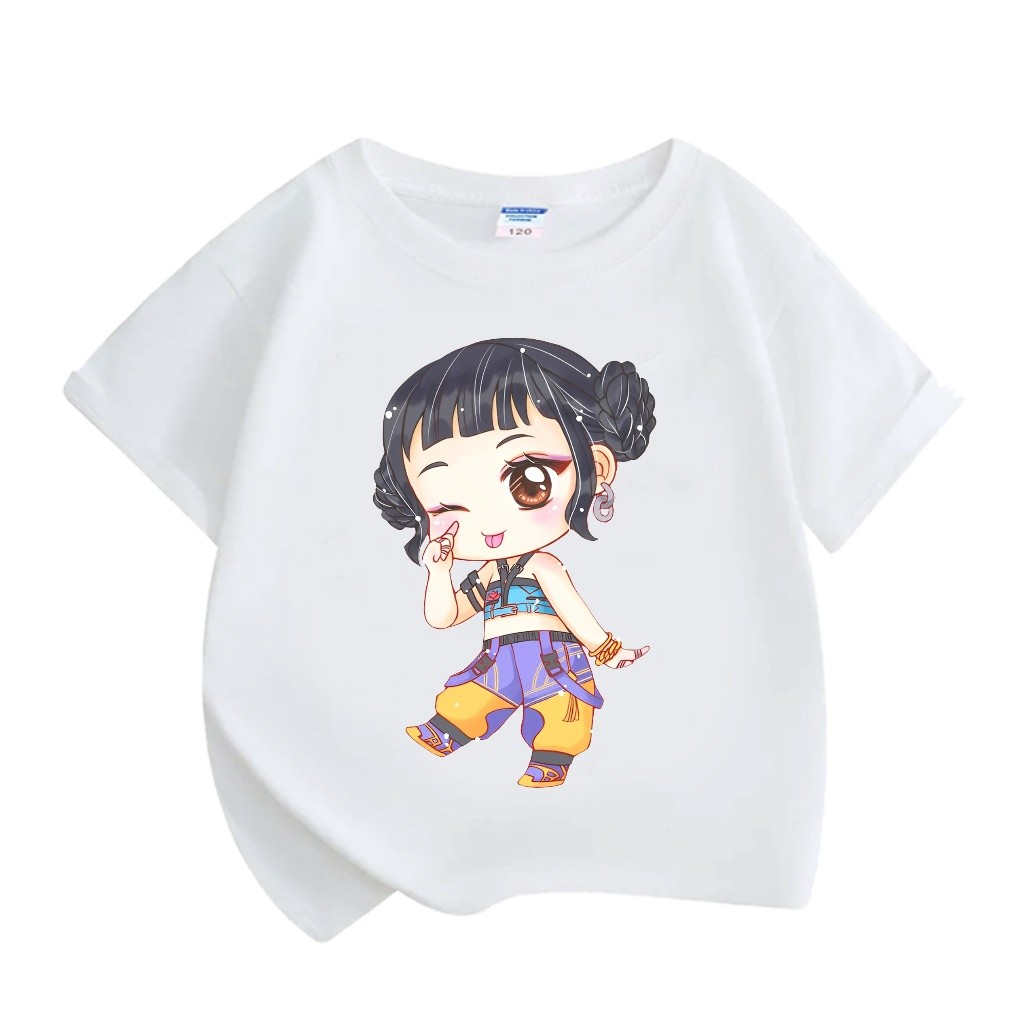เสื้อยืดแขนสั้น Huntrix Zoey จากอนิเมะ Demon Hunters สไตล์ K-pop สำหรับผู้หญิง