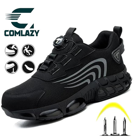 🔥พร้อมส่ง🔥รองเท้าเซฟตี้ พื้นเคฟลาร์ กันกระแทก กันแทง รองเท้า safety รองเท้าทำงาน สำหรับงานก่อสร้าง กันลื่นทนทาน