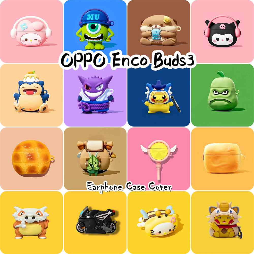 READY STOCK!นําไปใช้กับ OPPO Enco Buds3 เคส Case เคสหูฟัง การ์ตูนน่ารัก ซิลิโคนนุ่ม เคส เคสหูฟัง NO.3