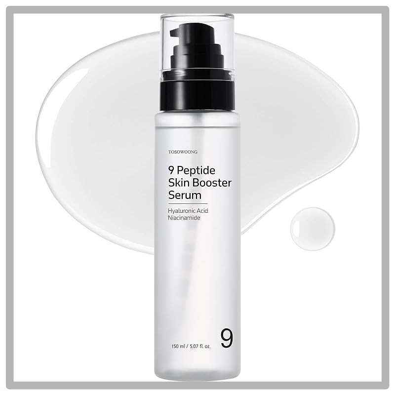 TOSOWOONG 9 Peptide Skin Booster Serum 150ml Peptide Serum Niacinamide Hyaluronic Acid Moisturizing 
