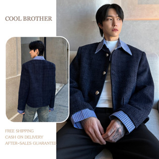 [COOL BROTHER]แจ็คเก็ตสองชิ้นแบบประกบสำหรับผู้ชาย ออกแบบในสไ…