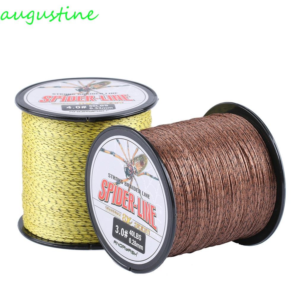 สายตกปลาระดับพรีเมียม Augustine 100 เมตร สาน_camouflage_สีเหลือง 4 เส้น