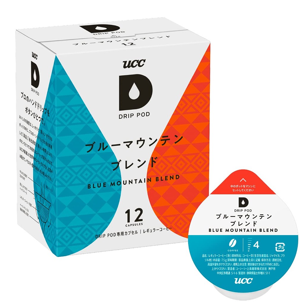 UCC Drip Pod Exclusive Capsule Blue Mountain Blend 12 cups 90g Pod Capsule