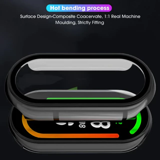 กรณีพีซีแก้วนิรภัยสำหรับ for Xiaomi Mi Band 10 ปกพร้อมฟิล์มป้องกันหน้าจอป้องกัน Gores สำหรับ for MiBand 10 NFC