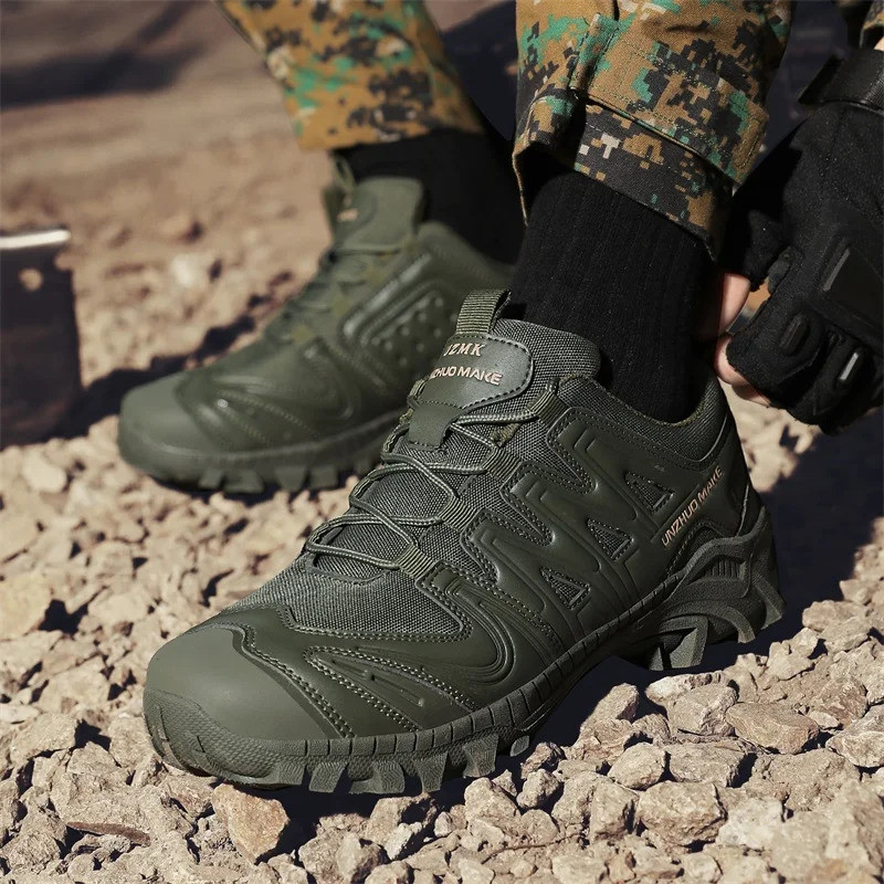 รองเท้าเดินป่ากันน้ําสําหรับผู้ชาย -ทหารยุทธวิธีกันลื่น | การล่าสัตว์และเดินป่ากลางแจ้ง | Breathable Trainers - รูปที่ 4