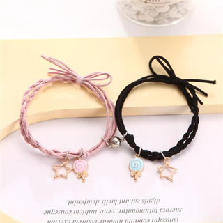 สร้อยข้อมือแม่เหล็กคู่ ดีไซน์กระต่ายและดาว ของขวัญสำหรับคู่รักหรือเพื่อนสนิท