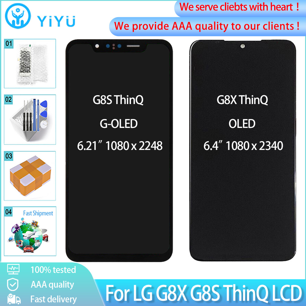 LCD ต้นฉบับสําหรับ LG G8X G8S ThinQ จอแสดงผล LCD Touch Screen Digitizer Assembly สําหรับ LG V50S Thi