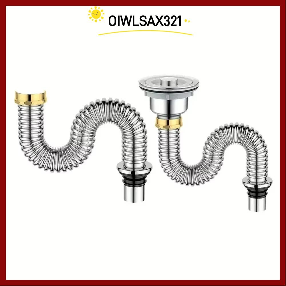OIWLSAX321 อ่างล้างจานท่อระบายน้ํา,ป้องกันกลิ่นล้นท่อระบายน้ํา,สร้างสรรค์สแตนเลสท่อน้ําอ่างล้างจานกรองการเชื่อมต่ออุปกรณ์ครัว
