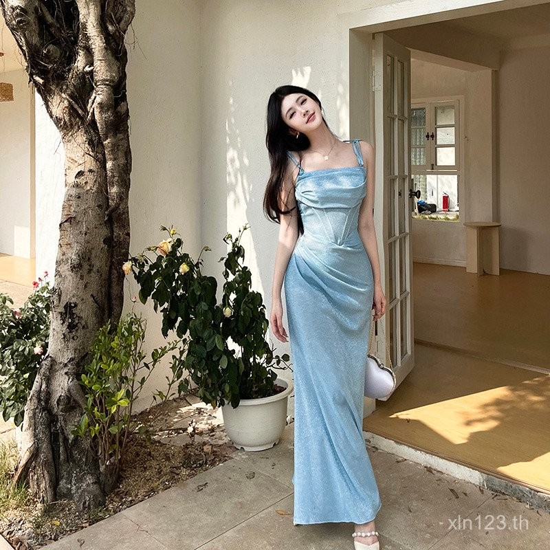เบโยแวร์ ชุดสลิงผู้หญิงแบบใหม่ฤดูใบไม้ร่วงและหนาจากฝรั่งเศส ทรงคลุมสะโพกดูสแลบและสุภาพ – โปรปัง